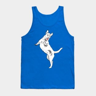 Marshall the White Labrador Retriever - Blue Tank Top